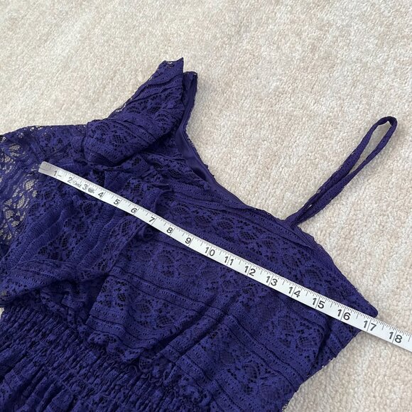 My Michelle Stretch Lace Asymmetric Cocktail Mini Dress L - Picture 7 of 9